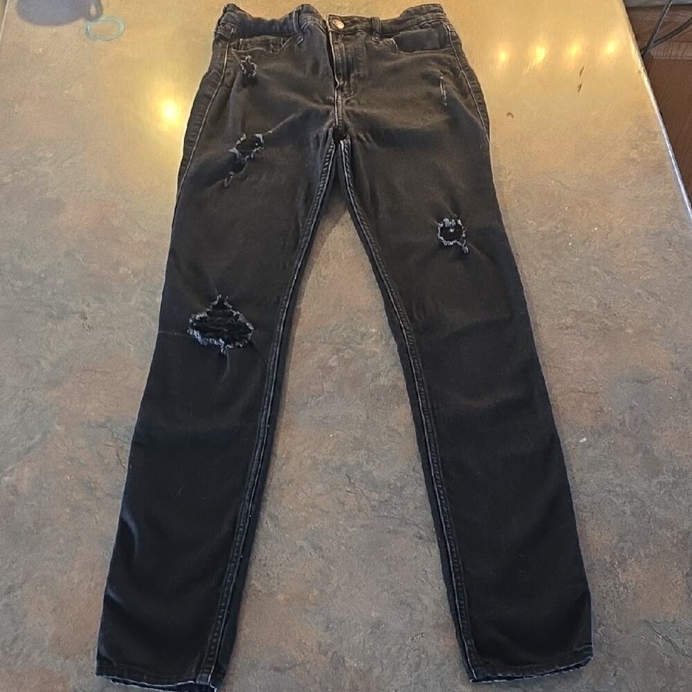 Hollister's‎ Distressed Black Jeans Size 27 X 32